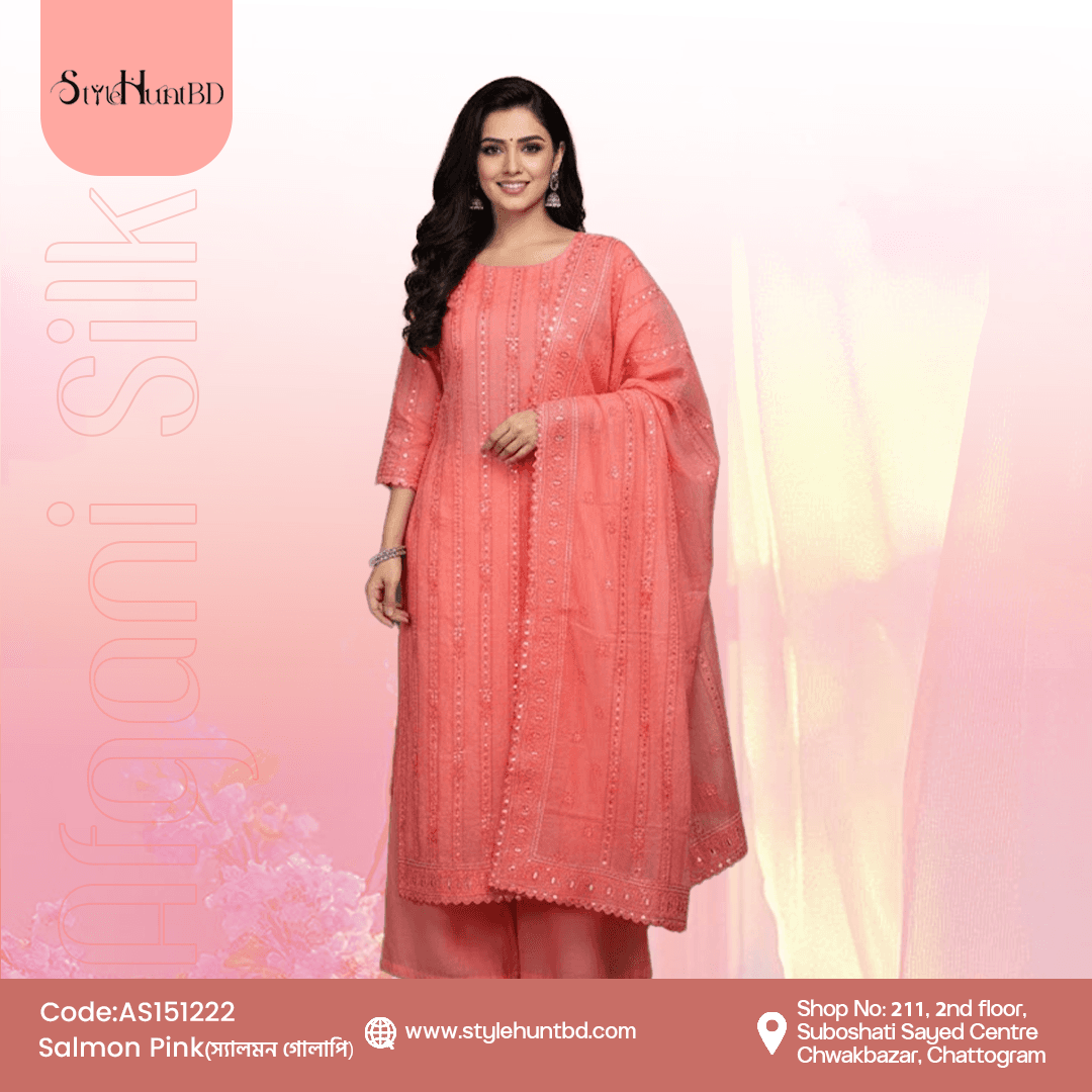 Salmon Pink Afgani Silk Collection
