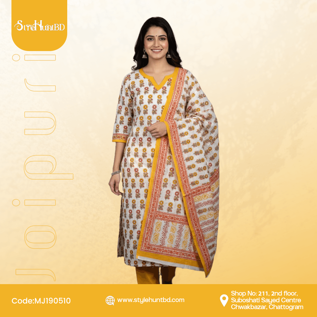 Yellow & White Joipuri Collection