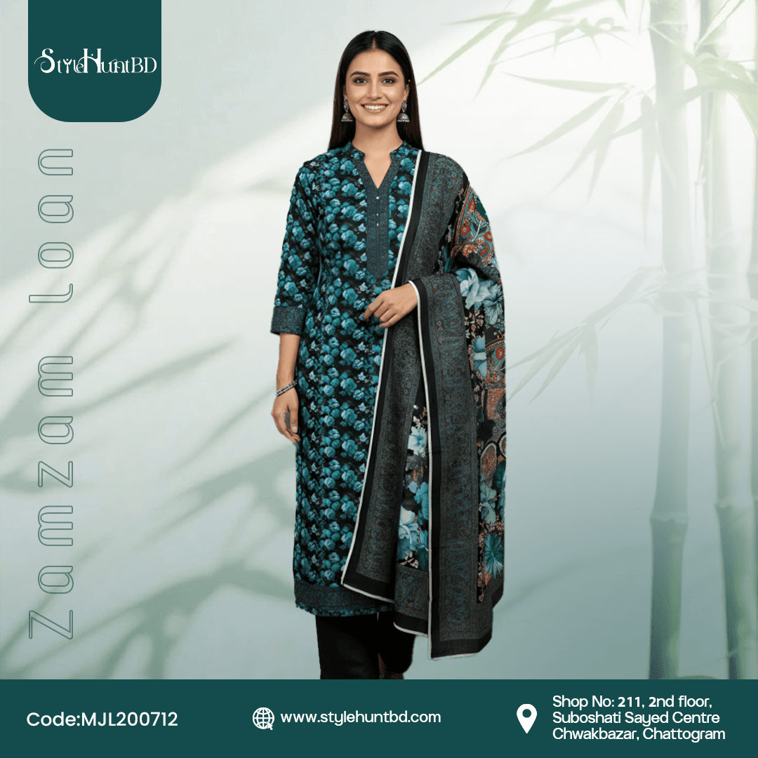 deep ocean teal Zamzam loan Collection